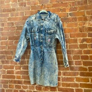 Iconic vintage acid wash denim dress